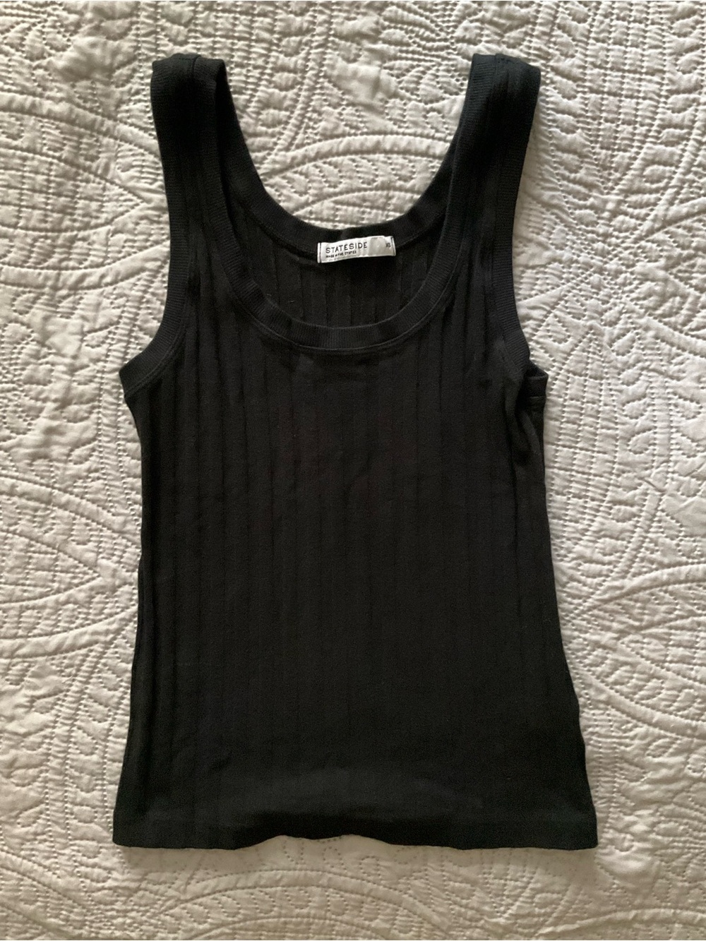 Stateside XS Black Ribbed Tank Top